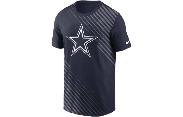 Nike Nike X NFL T Shirts Men's Marine Blue Crew Neck Moderate Straight Fit