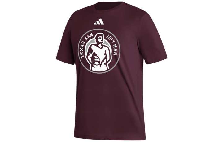 Adidas Adidas Texas A&M T Shirts Men's Dark Brown Crew Neck Moderate Other