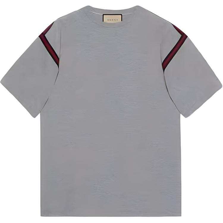 GUCCI T Shirts Men's Gray Crew Neck Moderate