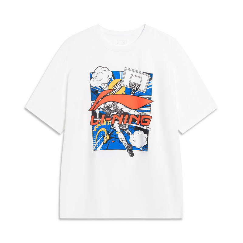Li-Ning Li Ning T Shirts Men's Crew Neck Moderate Straight Fit