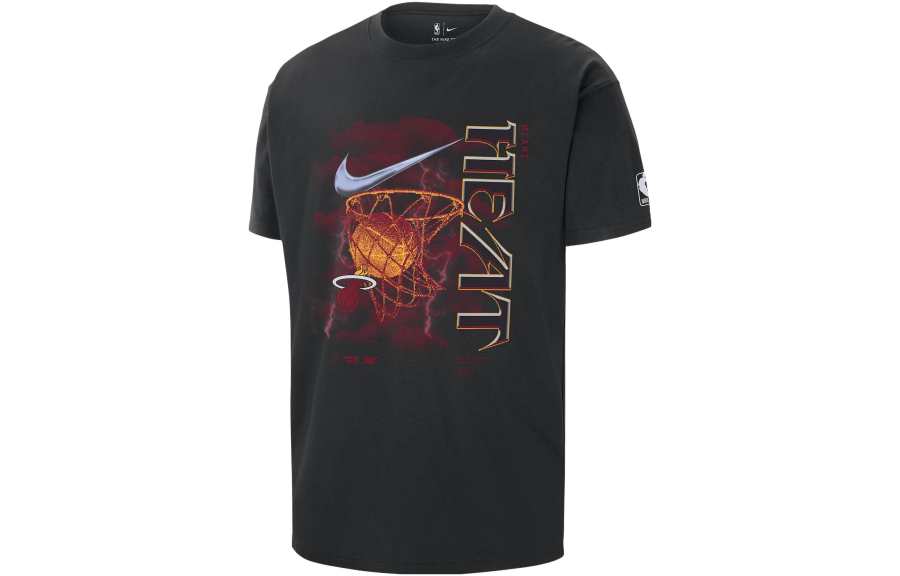 Nike Nike T Shirts Men's Black Crew Neck Moderate Straight Fit