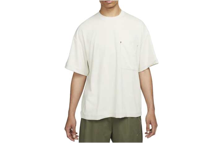 Nike Nike Dri Fit T Shirts Men's White Crew Neck Moderate Straight Fit