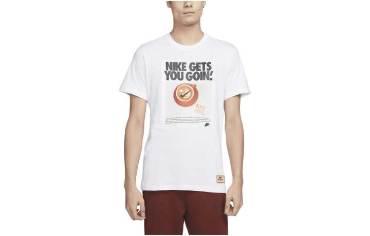 Nike Nike T Shirts Men's White Crew Neck Moderate Straight Fit