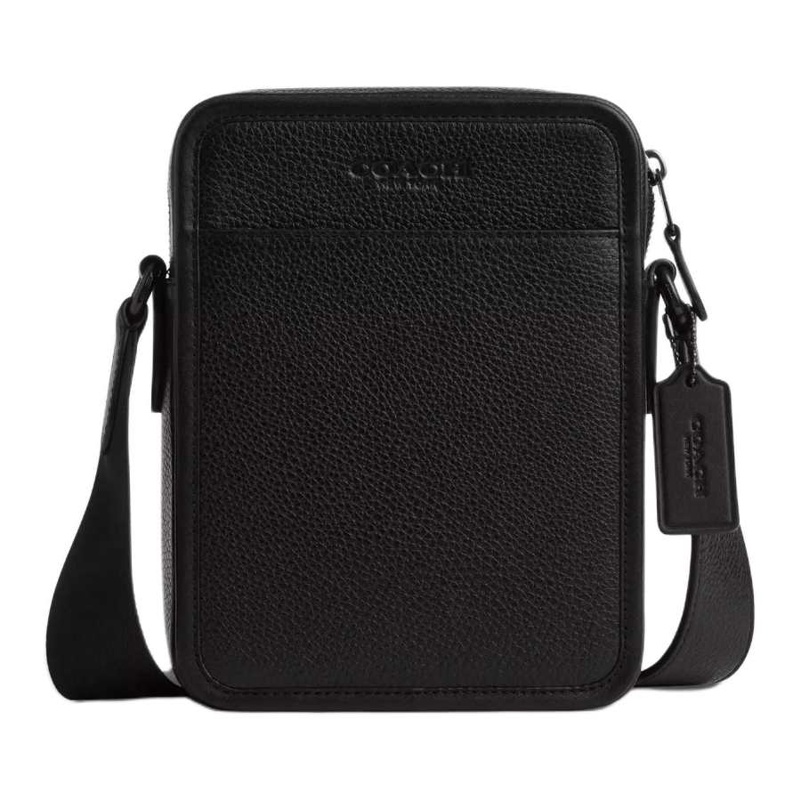 COACH Sullivan Smooth Calfskin Crossbody Bag, Shoulder Bag Small Men's Black