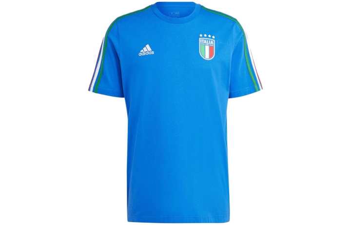Adidas Adidas T Shirts Men's Blue Crew Neck Moderate Straight Fit
