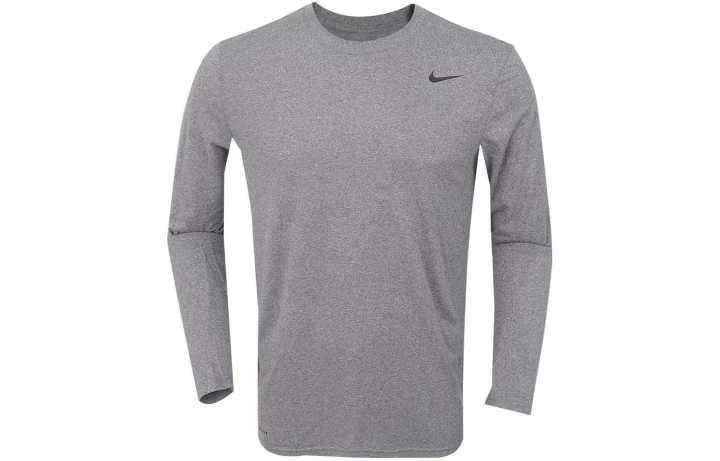 Nike Nike T Shirts Men's Gray Crew Neck Moderate Straight Fit