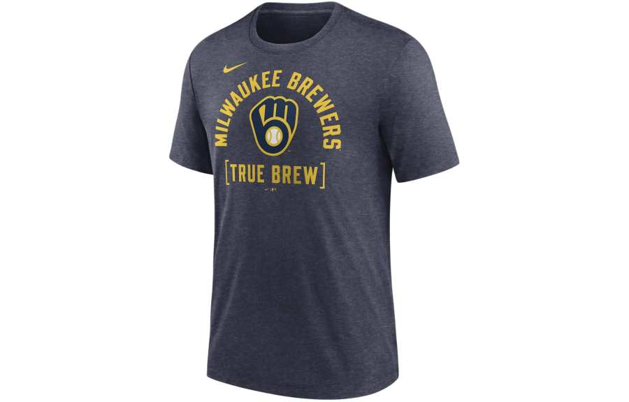 Nike Nike Milwaukee Brewers Swing Big T Shirt Men's Marine Blue