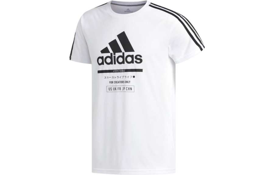 Adidas Adidas T Shirts Men's White Crew Neck Moderate Other