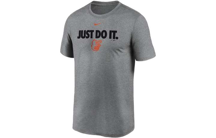 Nike Nike X MLB T Shirts Men's Gray Crew Neck Moderate Straight Fit