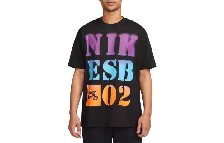 Nike Nike T Shirts Unisex Black Crew Neck Moderate Straight Fit
