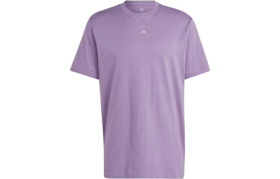 Adidas Adidas T Shirts Men's Purple Crew Neck Moderate Straight Fit