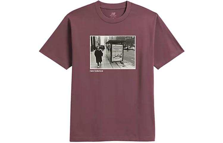 New Balance New Balance Professional Athletic T Shirt T Shirt Men's Washed Burgundy