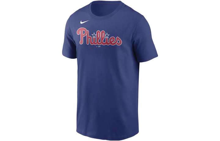 Nike Nike X MLB T Shirts Men's Blue Crew Neck Moderate Straight Fit
