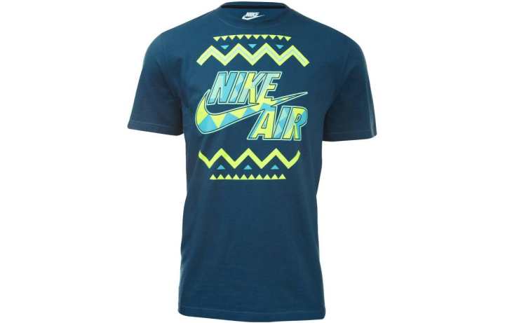Nike Nike T Shirts Men's Dark Blue Crew Neck Moderate Straight Fit