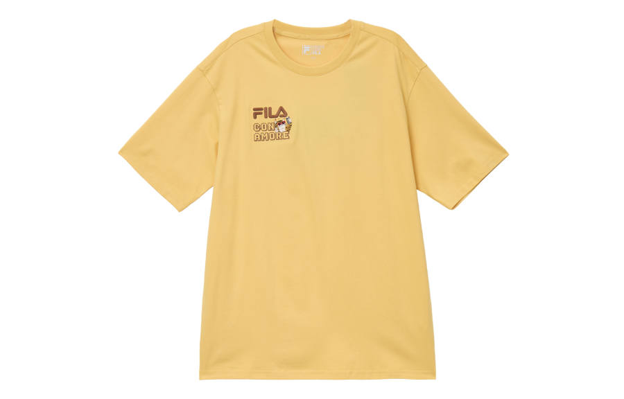 FILA T Shirt Unisex Wheat Wave Yellow