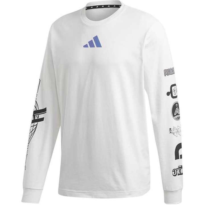 Adidas Adidas T Shirts Men's White Crew Neck Moderate