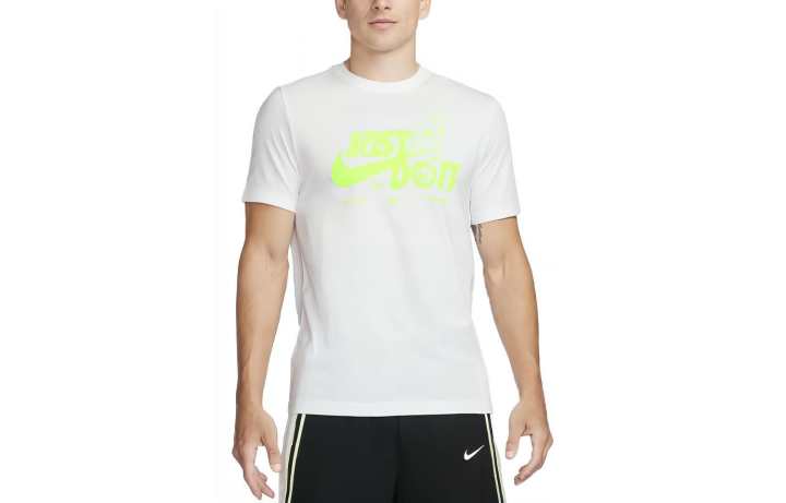 Nike Nike T Shirts Men's White Crew Neck Moderate Straight Fit