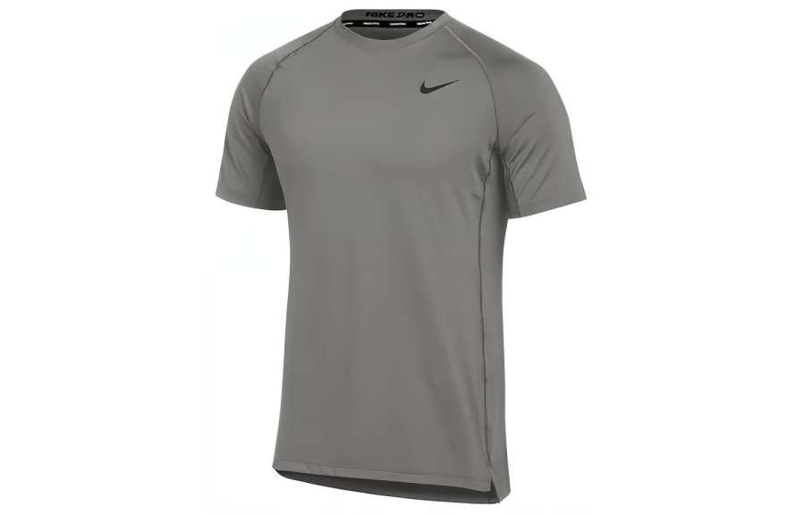 Nike Nike T Shirts Men's Gray Crew Neck Moderate Straight Fit