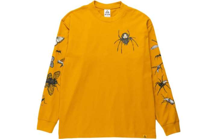 Nike Nike T Shirts Men's Yellow Crew Neck Moderate Straight Fit