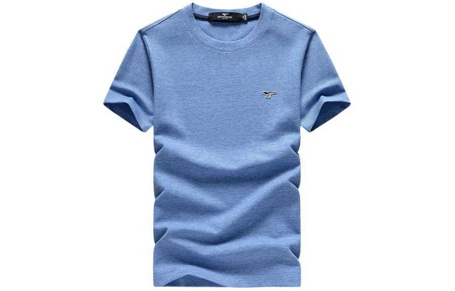 SEPTWOLVES T Shirts Men's Crew Neck Moderate Straight Fit