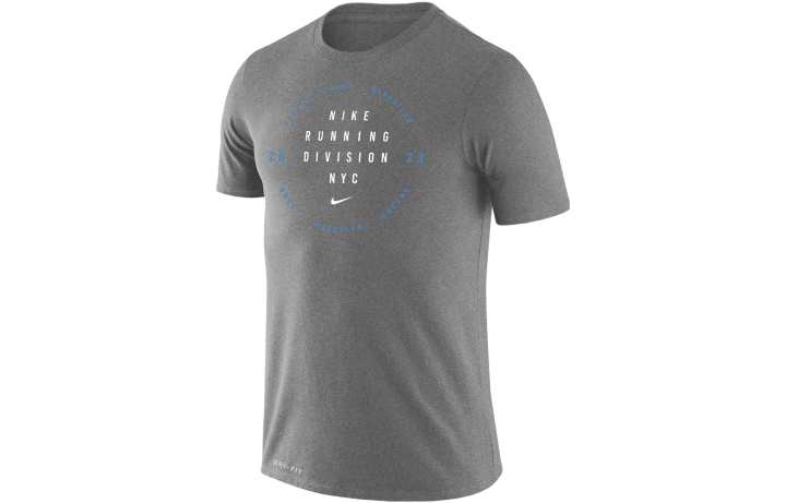 Nike Nike Dri Fit Running T Shirt T Shirt Men's Gray