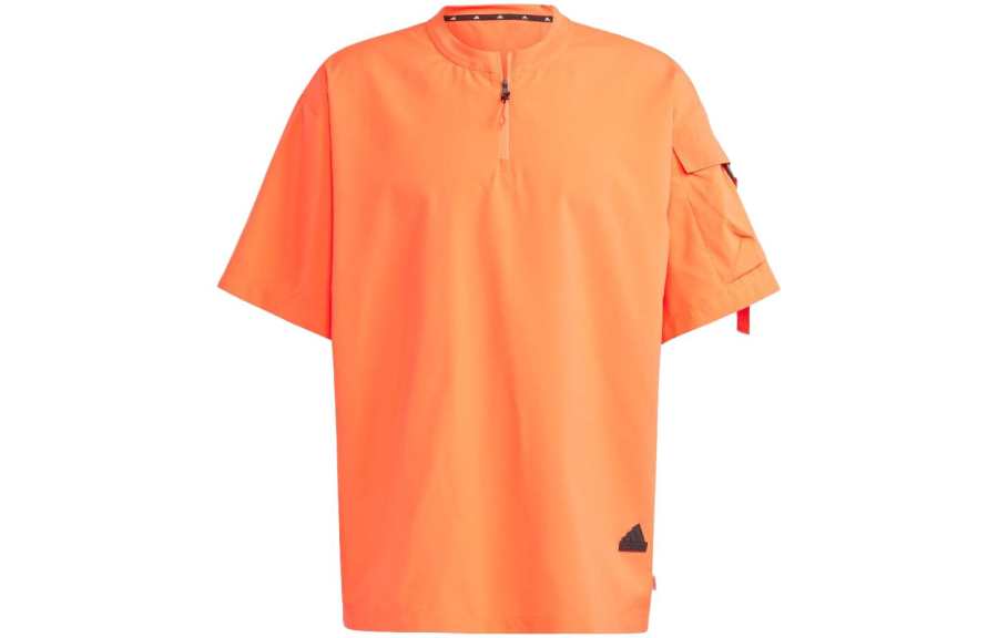 Adidas Adidas T Shirts Men's Orange Crew Neck Moderate Straight Fit