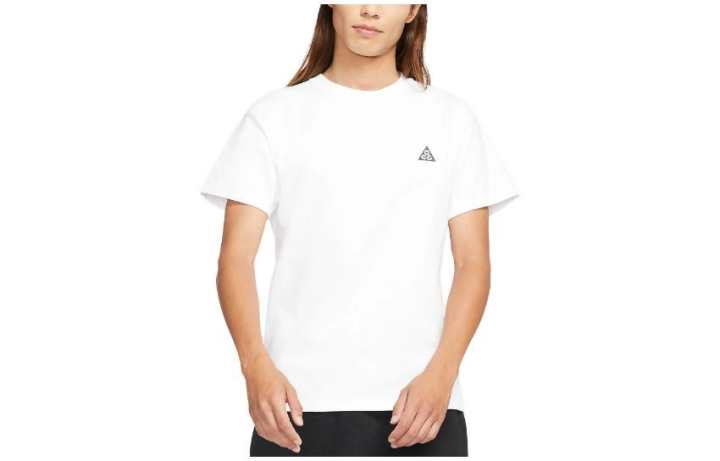 Nike Nike T Shirts Men's White Crew Neck Moderate Straight Fit
