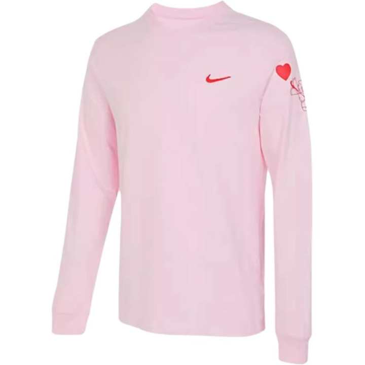 Nike Nike Valentine's Day Collection T Shirts Men's Foam Pink Crew Neck Moderate Straight Fit