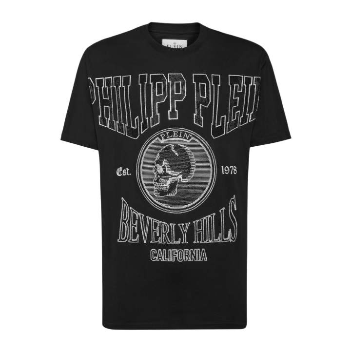 PHILIPP PLEIN Philipp Plein crystal-embellished cotton T-shirt