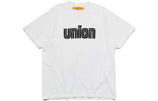 Union T Shirts Men's White Crew Neck Moderate Straight Fit