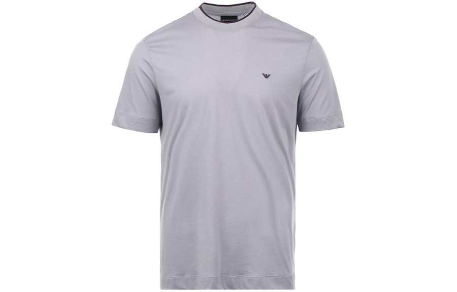 EMPORIO ARMANI SS24 T Shirt Men's Gray Blue