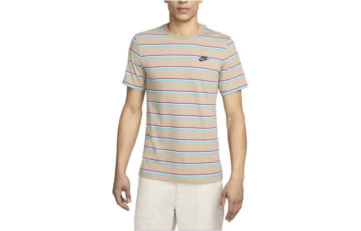 Nike Nike T Shirts Men's Khaki Crew Neck Moderate Straight Fit