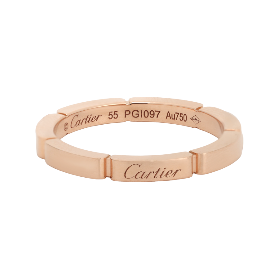 CARTIER Maillon Panthere Collection 18K Gold Rings Unisex Rose Gold
