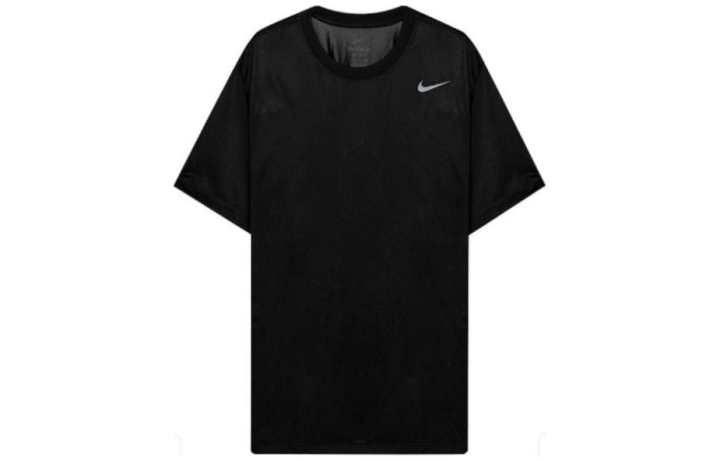 Nike Nike T Shirts Men's Black Crew Neck Moderate Straight Fit