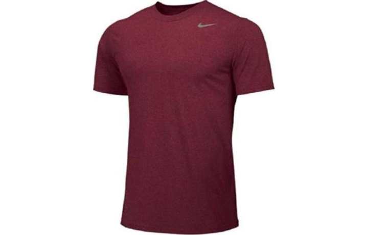 Nike Nike T Shirts Men's Burgundy Crew Neck Moderate Straight Fit