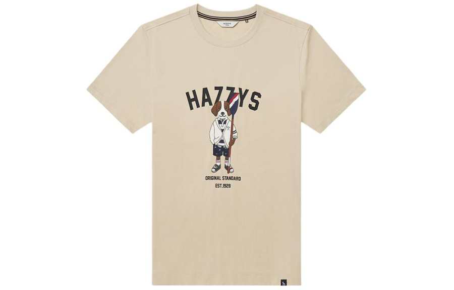 HAZZYS T Shirts Men's Crew Neck Moderate Straight Fit
