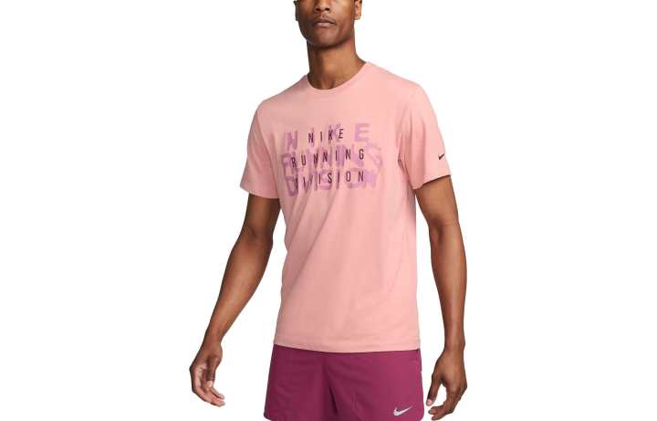 Nike Nike Dri FIT Run Division T Shirt Men's Pink