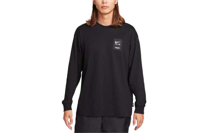 Nike Nike T Shirts Men's Black Crew Neck Moderate Straight Fit