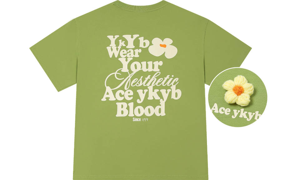 YK&YB T Shirts Unisex Crew Neck Thin Straight Fit
