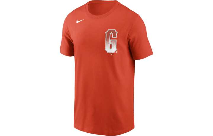 Nike Nike T Shirts Men's Orange Crew Neck Moderate Straight Fit
