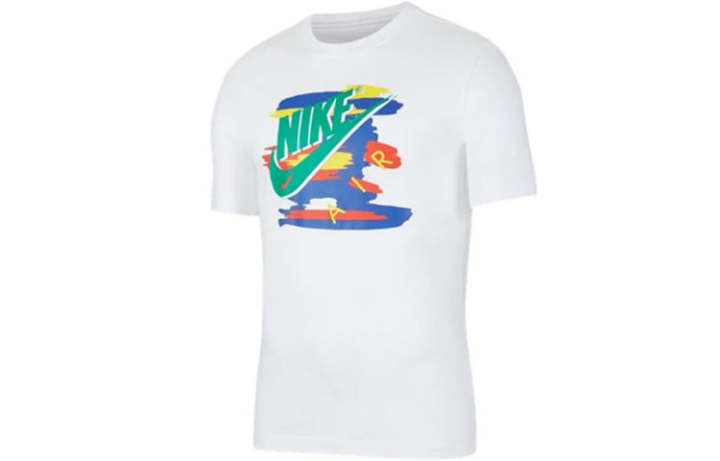 Nike Nike T Shirts Men's White Crew Neck Moderate Straight Fit