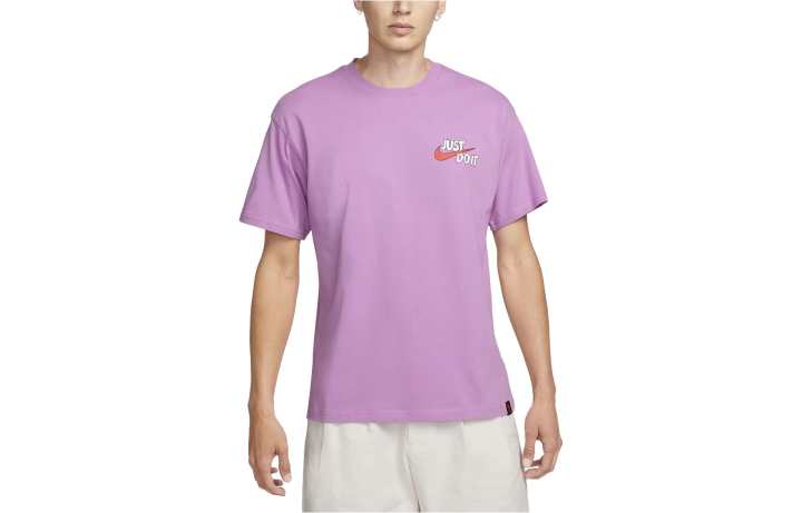 Nike Nike T Shirts Men's Purple Crew Neck Moderate