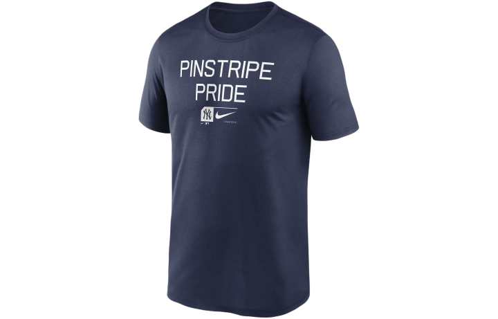 Nike Nike New York Yankees Baseball Phrase Legend T Shirt Men's Marine Blue