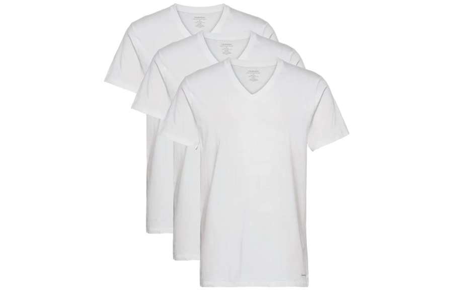 Calvin Klein T Shirts Men's V Neck Moderate Straight Fit