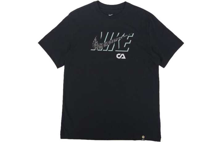 Nike Nike T Shirts Men's Black Crew Neck Moderate Straight Fit