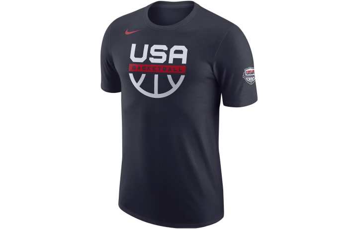 Nike Nike T Shirts Men's Navy Blue Crew Neck Moderate Straight Fit