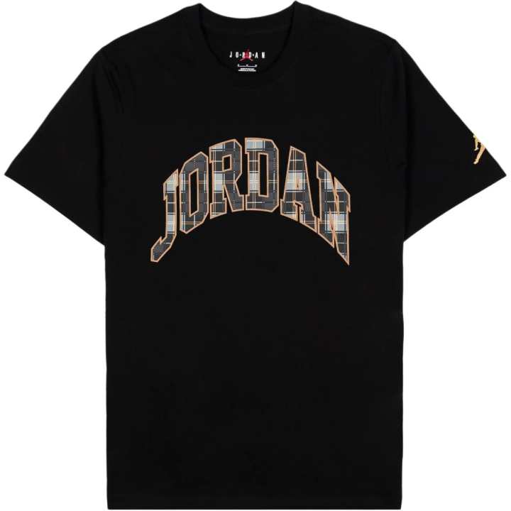 Jordan Jordan T Shirts Men's Black Crew Neck Moderate Straight Fit