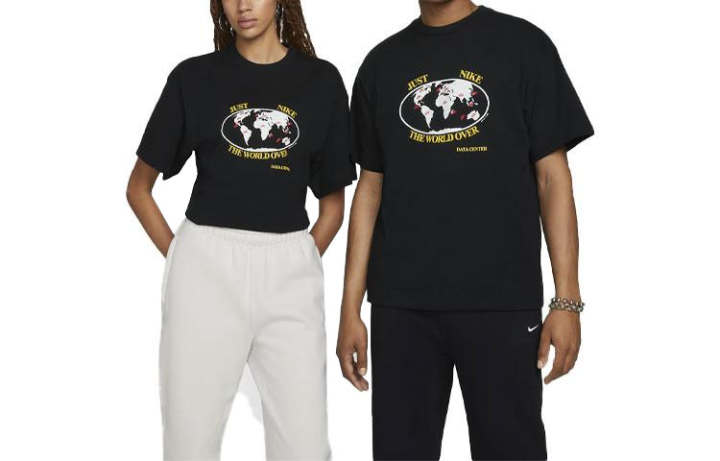 Nike Nike T Shirts Unisex Black Crew Neck Moderate Straight Fit
