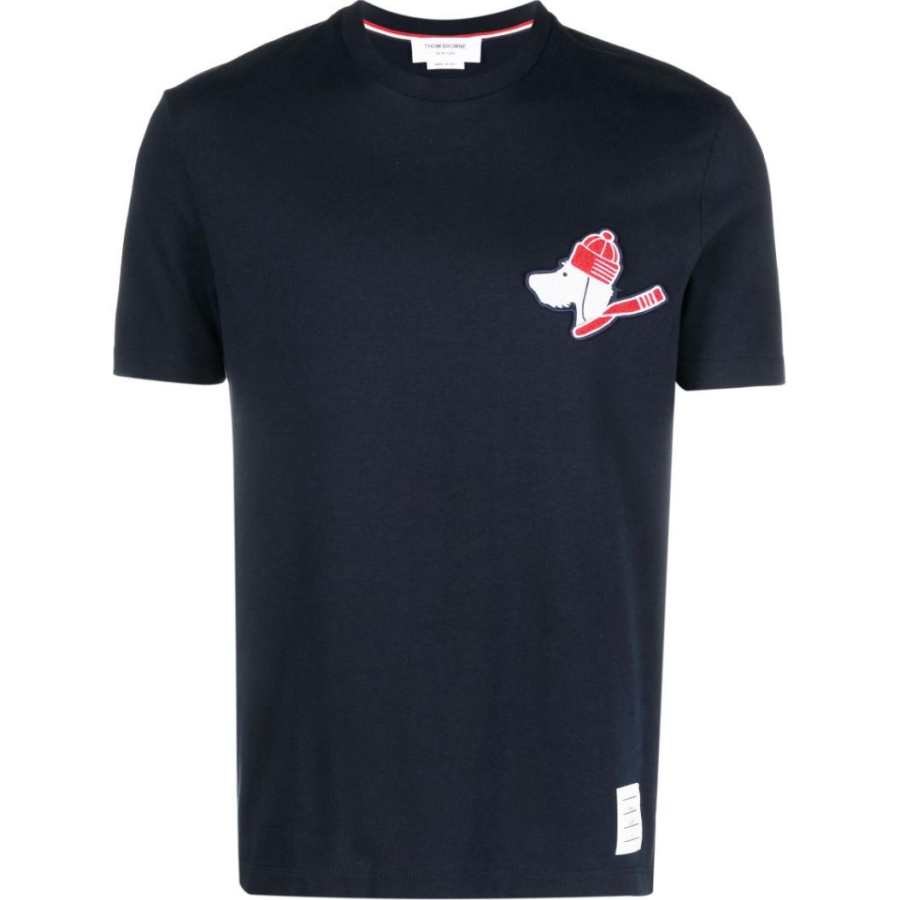 THOM BROWNE THOM BROWNE Hector-Patch Crewneck T-Shirt