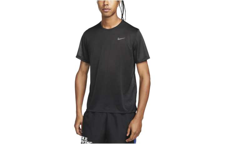 Nike Nike T Shirts Men's Black Crew Neck Moderate Straight Fit